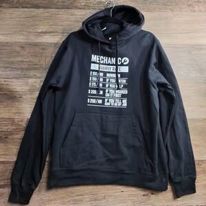 Mechanic Co Black Graphic Hoodie Sweatshirt for Men